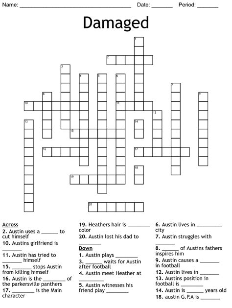 slightly crossword|damage slightly crossword.